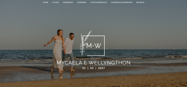 Layout Cartas de Amor para site de casamento