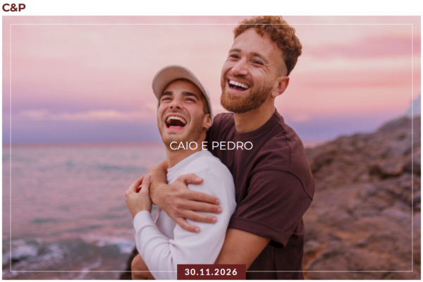Layout Serenity para site de casamento