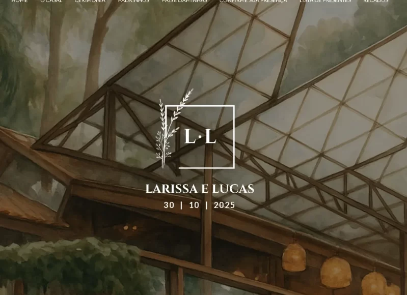 Imagem de exemplo de site de casamento do Casar.com